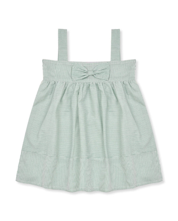 Girls Green Parrot Knot Frock