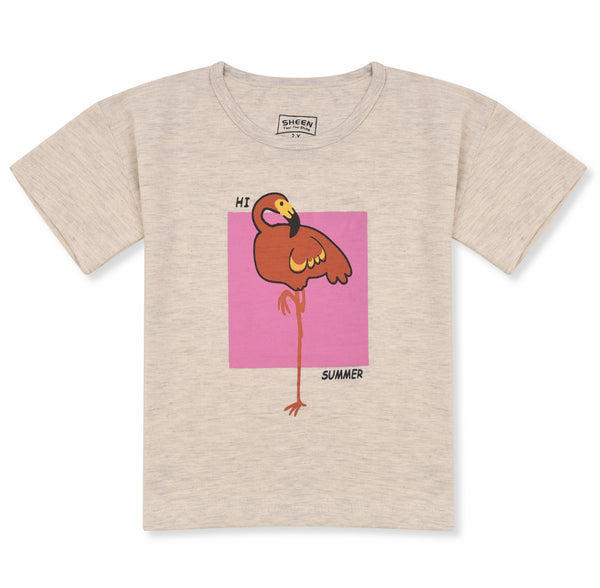 Girls Hi Duck Print T-Shirt