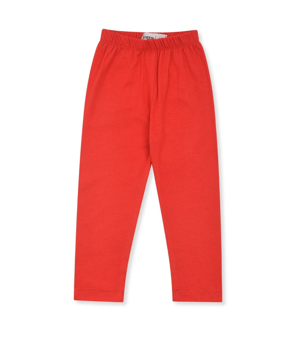 Girls Red Basic Tights