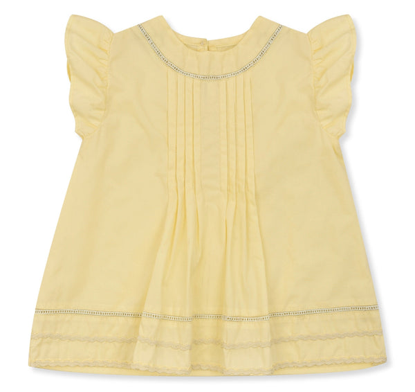 Girls Lemon Yellow Sleeveless Top