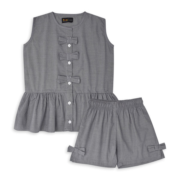 CHARCOAL GREY WOVEN COMBO