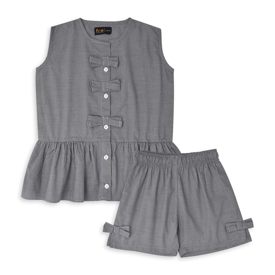 CHARCOAL GREY WOVEN COMBO