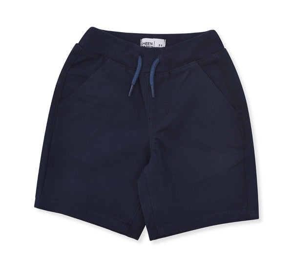 Boys Navy Blue Twill Shorts
