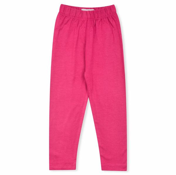 Girls Shocking Pink Basic Tights