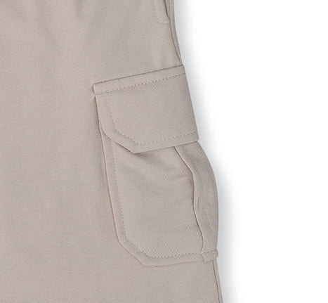 BEIGE LIGHT TERRY CARGO SHORTS