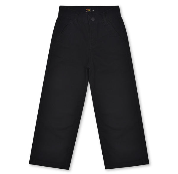 Boys Black Wide Leg Pants