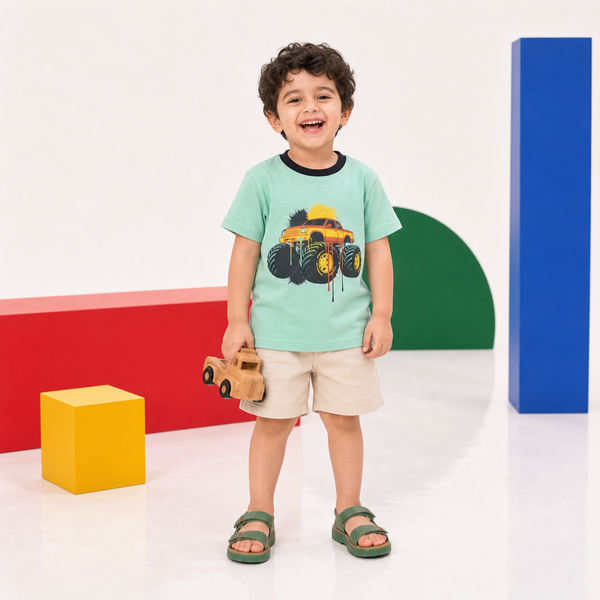 Boys Rally Truck Print T-Shirt