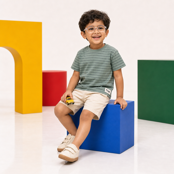 Boys Green Yarn Dyed T-Shirt