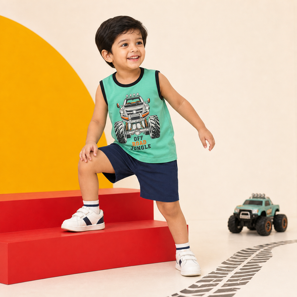 Boys Parrot Rally Truck Tank Top