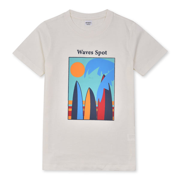 Boys Ivory Waves T-Shirt