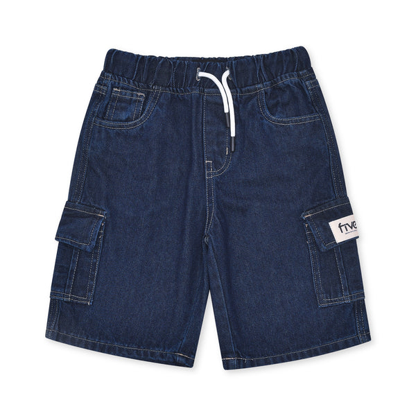 Boys Dark Blue Cargo Shorts