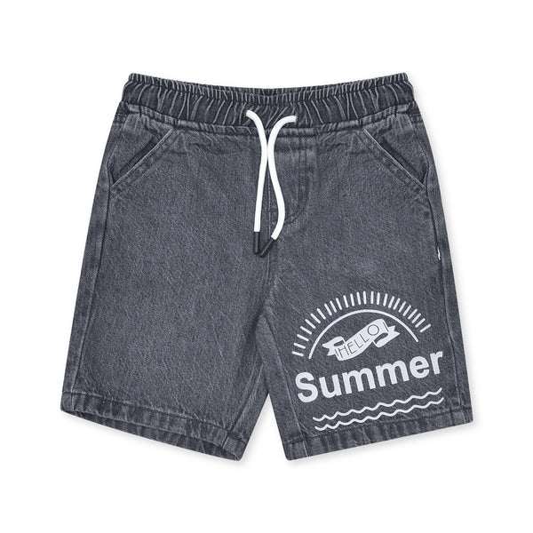 Boys Grey Pullup Shorts