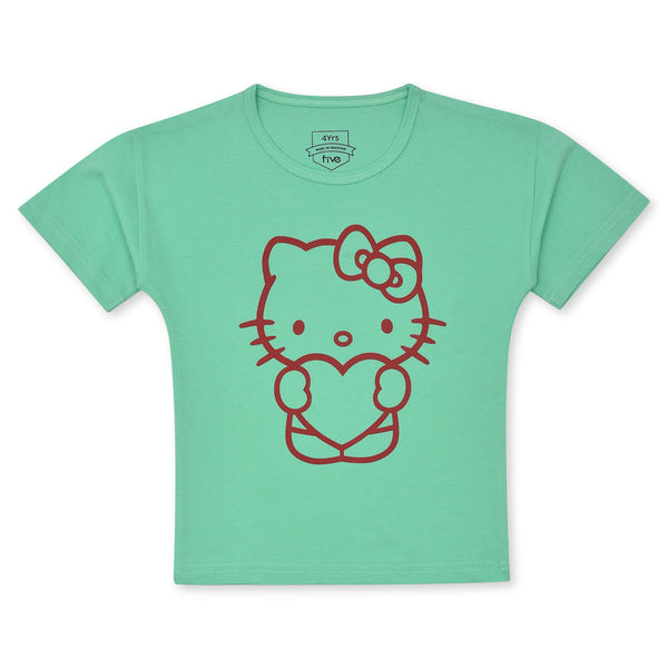 Girls Parrot Kitty T-Shirt