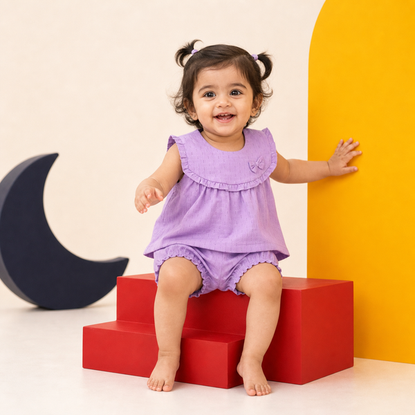 Girls Purple Top with Bloomer